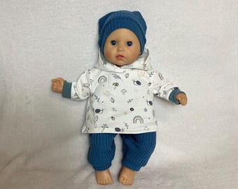 Conjunto de 3 piezas de ropa para muñecas de 36 cm.