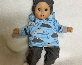 Doll clothes 36 cm / 3-piece set. Doll clothes for 36 cm dolls.