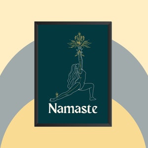Namaste Wall Art Print - Indie Boho - Home decor - Yoga - Mind Body Soul Spiritual