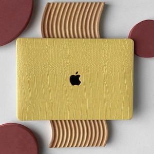 Mustard Yellow Crocodile Print  Hard Case Cover for MacBook Air 13 Macbook Pro 13 14 16 15 Air 13 12 inch Laptop