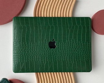 Elegant Emerald Crocodile Print Hard Case Cover for MacBook Air 13 Macbook Pro 13 14 16 15 Air 13 12 inch Laptop