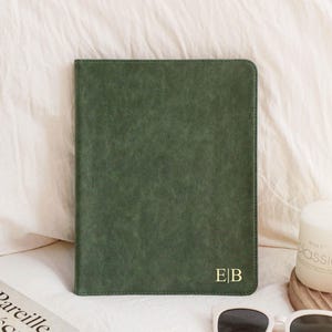 Vintage Green Unique iPad Book Cover Personalised iPad 9.7 10.2 Pro 11/13 12.9 inch Air 4 5 Mini 6 7 iPad Case Cover Stand iPad Pro 2025