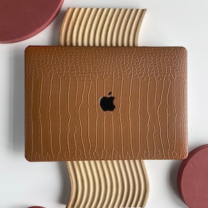 Housse rigide moka imprimé crocodile pour MacBook Air 13 Macbook Pro 13 14 16 15 Air 13 ordinateur portable 12 pouces 2022 M2 A2681 A2338