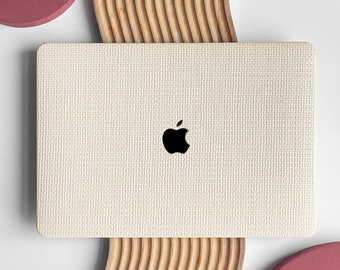 Funda de cuero tejido Beige para MacBook Air 13 Macbook Pro 13 14 16 15 Air 13 12 pulgadas Laptop M2-A2681 A2337