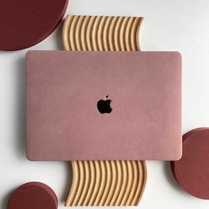 Frosted Leather Pink Hard Case Cover for MacBook Air 13 M1 M2 13.6 Macbook Pro 13 14 16 15 Air 13 12 inch Laptop