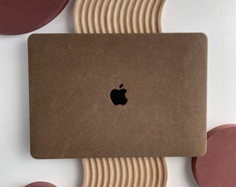 Étui rigide en cuir givré caramel pour MacBook Air 13, étui Macbook Pro 13 14 16 15 Air 13, ordinateur portable 12 pouces