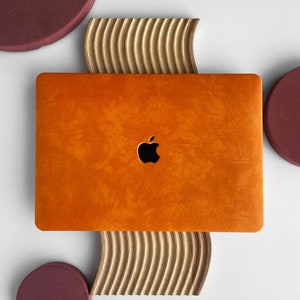 Orange Gradual Leather Hard Case Cover for MacBook Air 13 Macbook Pro 13 14 16 15 Air 13 12 inch Laptop