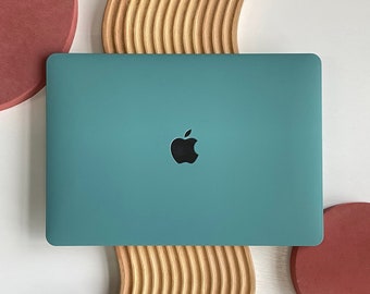 Funda rígida silenciosa de color azul y verde para MacBook Air 13 Macbook Pro 13 14 16 15 Air 13 12 pulgadas Laptop 2022 M2 A2681 A2338