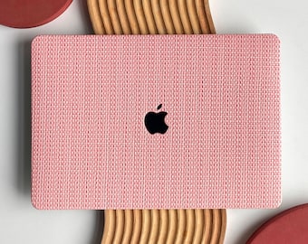Gehäkelte Rosa Erdbeere einzigartige Leder MacBook Fall-Abdeckung für MacBook Air 13 Macbook Pro 13 14 16 15 Air 13 12-Zoll-Laptop