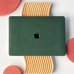 Dark Green Suede Leather Unique Hard Case Cover for MacBook Air 13 Case Macbook Pro 13 14 16 15 Air 13 12 inch Laptop case
