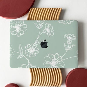 Flower Art Lines Shell Hard Case Cover for MacBook Air 13 Macbook Pro 13 16 15 Air 13 12 inch Laptop