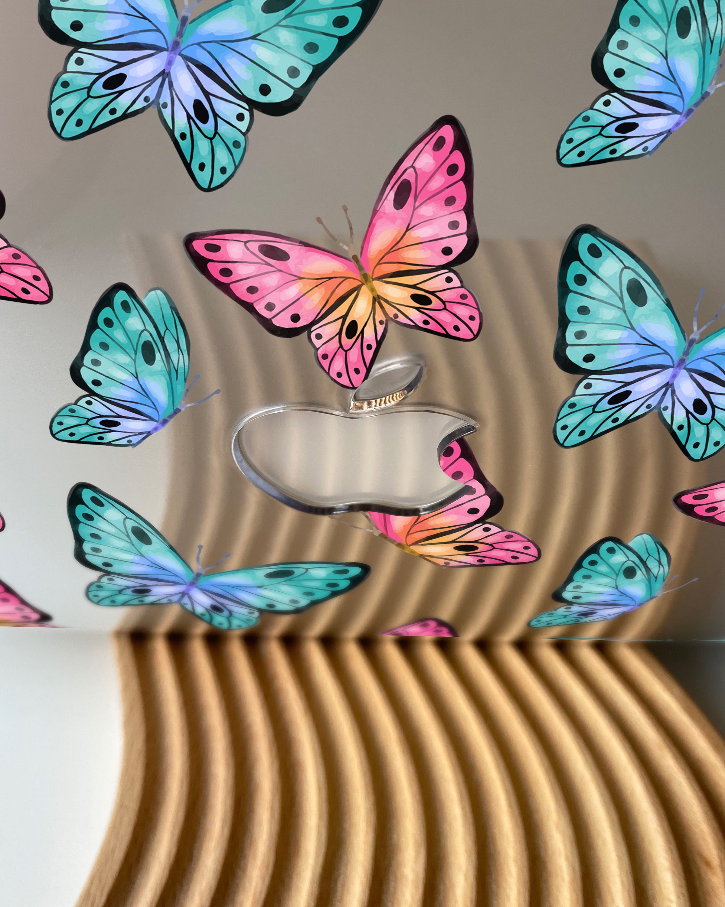 BUTTERFLY - マック Butterfly MacBook Air 13 2018 Case Flowers MacBook Pro 15