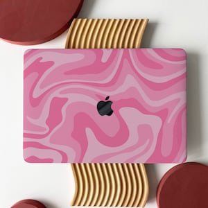 Pink Liquid Fusion Shell Hard Case Cover for MacBook Air 13 Macbook Pro 13 14 16 15 Air 13 12 inch Laptop M2 Air A2681 2338