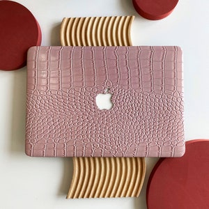 Crocodile Print Pink Hard Case Cover for MacBook Air 13 Macbook Pro 13 16 15 14 Air 13 12 inch Laptop M2 2022