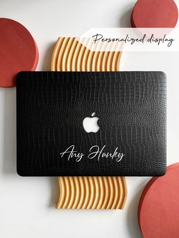 Crazing Crocodile Print Cool Black Hard Case Cover for MacBook Air