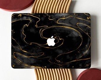 Black Gold Marble Shell Hard Case Cover for MacBook Air 13 MacBook