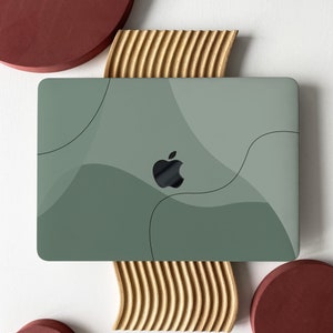 Dark Green Abstract Art Block Shell Hard Case Cover for MacBook Air 13 Macbook Pro 13 16 15 Air 13 12 inch Laptop 2338 2681
