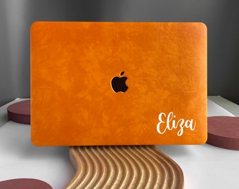 オレンジグラデーションレザーハードケースカバー MacBook Air 13