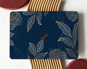 Ocean Blue Foliage Shell Hard Case Cover for MacBook Air 13 Macbook Pro 13 16 15 Air 13 12 inch Laptop 2338 2681, Personalized gift