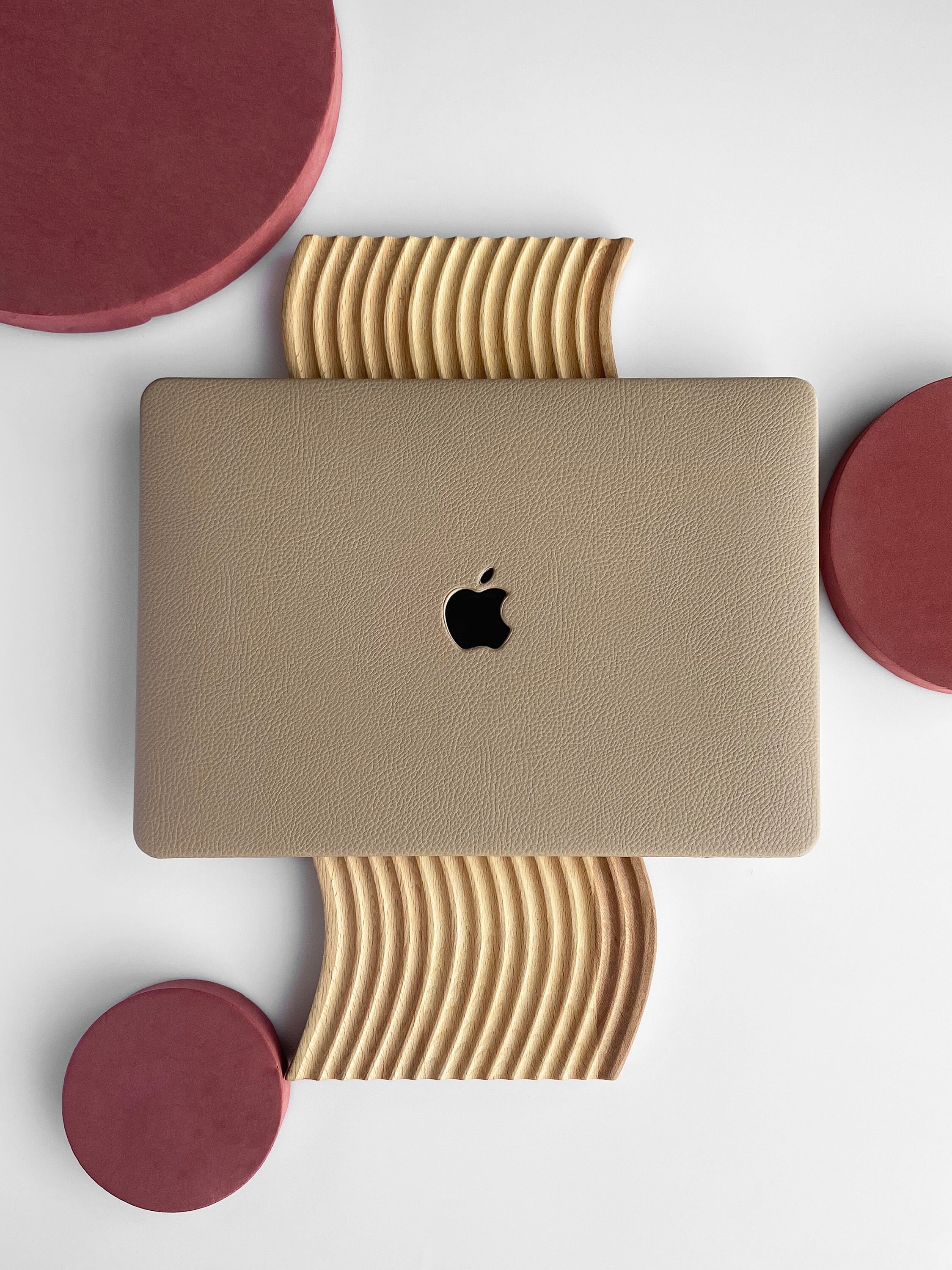 Pochette façon cuir Rose Gold pour Macbook Air 13 - Coquediscount