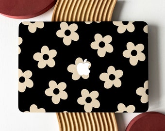 Black Floral Shell Hard Case Cover for MacBook Air 13 Case Macbook Pro 13 14 16 15 Air 13 12 inch Laptop case