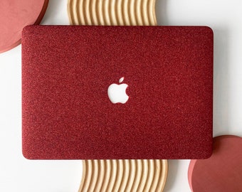 Glitter Frosted Hot Red Hard Case Cover for MacBook Air 13 Macbook Pro 13 14 16 15 Air 13 12 inch Laptop