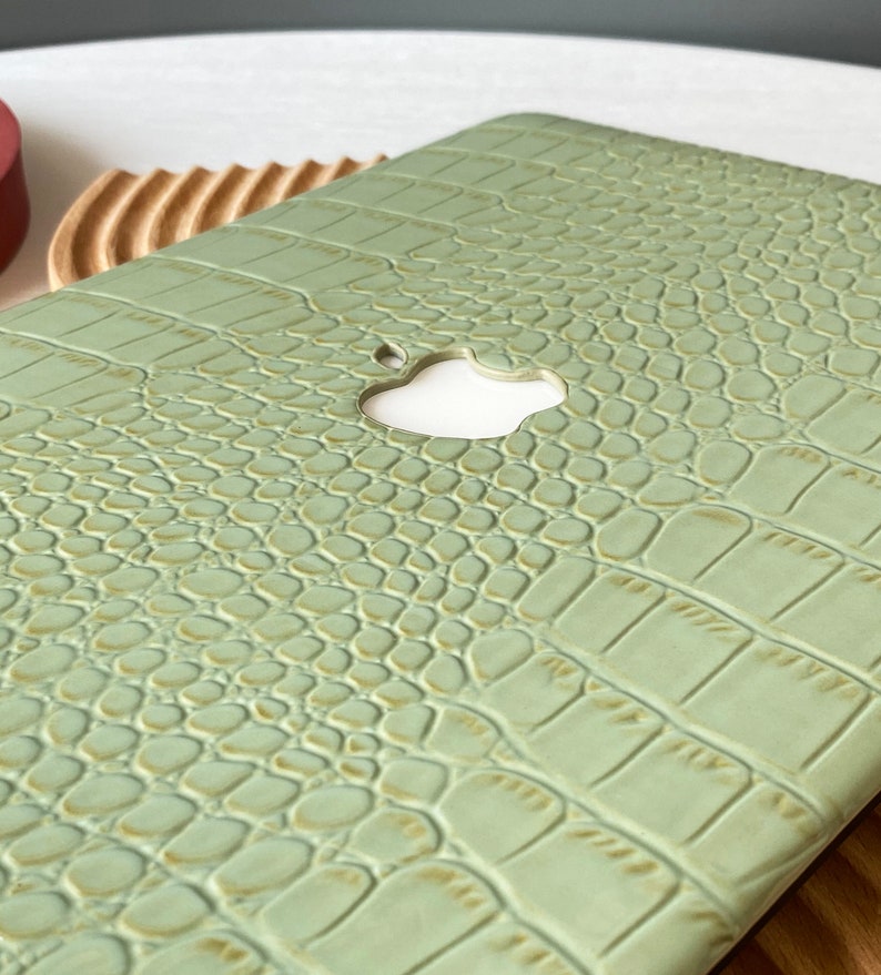 Crocodile Print Mint Hard Case Cover for Macbook Air 13 Etsy
