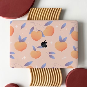 Peach Cartoon Art Shell Hard Case Cover for MacBook Air 13 Macbook Pro 13 16 15 Air 13 12 inch Laptop M2-A2681 A2338