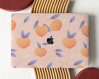 Peach Cartoon Art Shell Hard Case Cover for MacBook Air 13 Macbook Pro 13 16 15 Air 13 12 inch Laptop M2-A2681 A2338