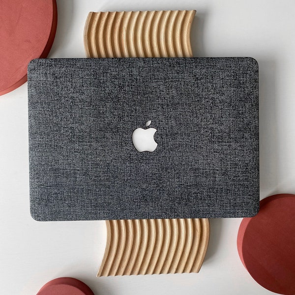 Coarse Linen Print Hard Case Cover for MacBook Air 13 Macbook Pro 13 14 16 15 Air 13 12 inch Laptop M2-A2681, A2338