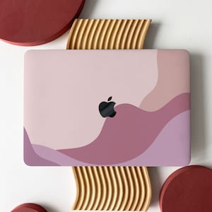 Pink and Purple Painting Shell Hard Case Cover for MacBook Air 13 Macbook Pro 13 16 15 Air 13 12 inch Laptop M2-A2681 A2338