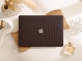 Dark Roast Crocodile Print Hard Case Cover for MacBook M2/M3 Air 13" Macbook Pro 13 14 16 15 Air 12 inch 2023 2022 Unique Laptop Case