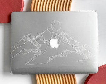 Line Mountains Clear Hard MacBook Case Cover for MacBook Air 13