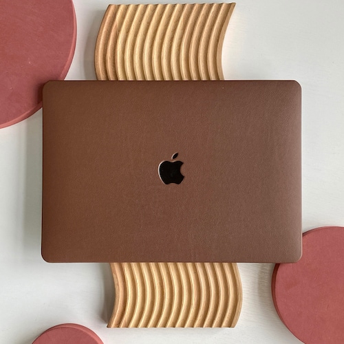 Coffee Brown Leather Hard Case Cover for MacBook Air 13 MacBook
