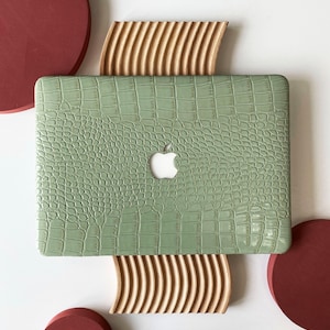 Crocodile Print Mint Hard Case Cover for MacBook Air 13 Macbook Pro 13 14 16 15 Air 13 12 inch Laptop M2 2022