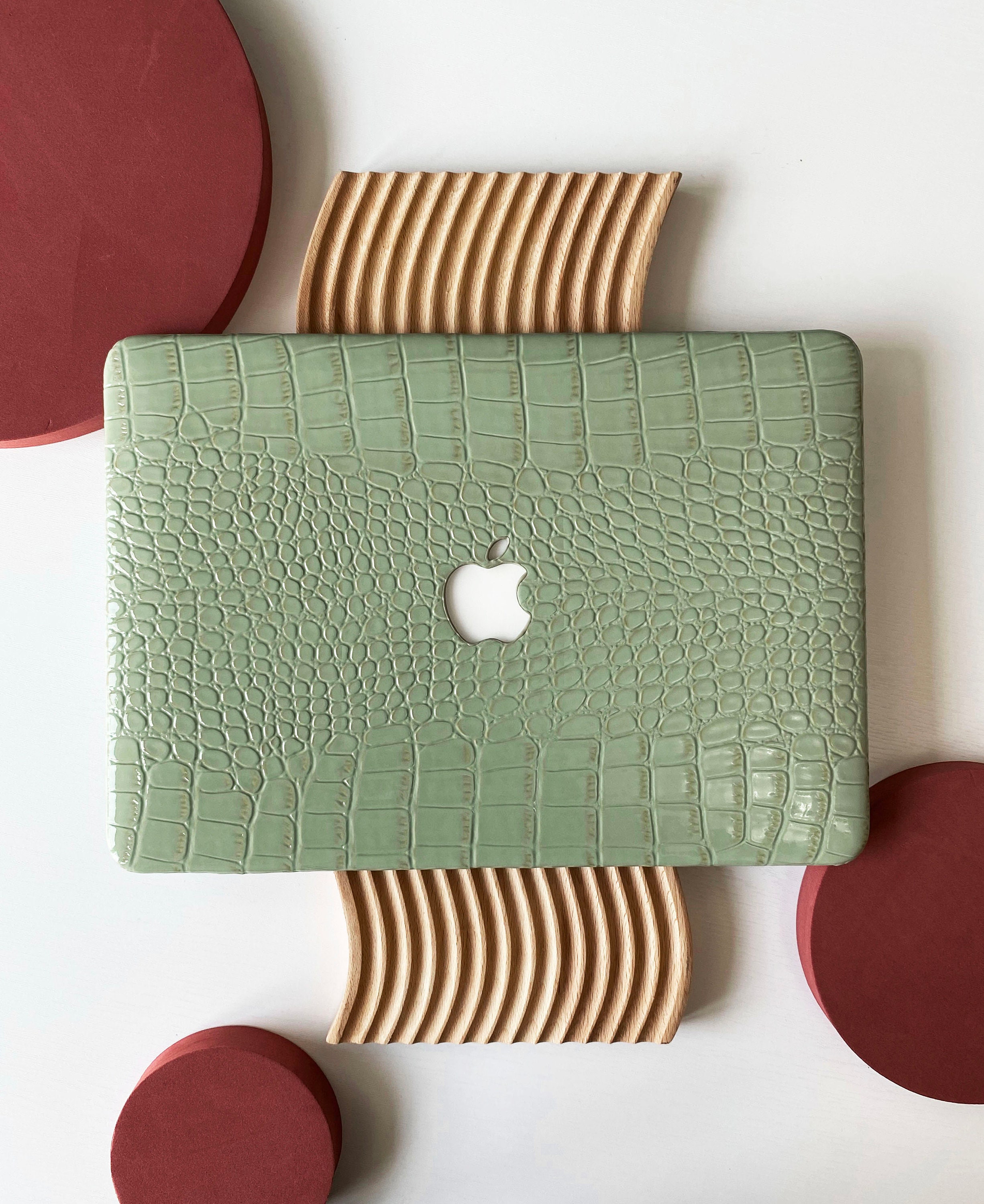 Etui rigide menthe imprime crocodile pour MacBook Air 13 MacBook Pro 13 14 16 15 Air 13 ordinateur portable 12 pouces M2 2022 Etsy France