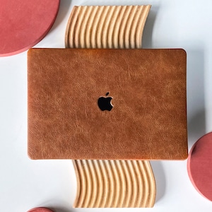 Custodia rigida unica in pelle brunastra per MacBook Pro 13 Custodia MacBook Air 13 Custodia MacBook Pro 13 14 16 15 Air 13 Laptop da 12 pollici