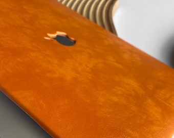 オレンジグラデーションレザーハードケースカバー MacBook Air 13