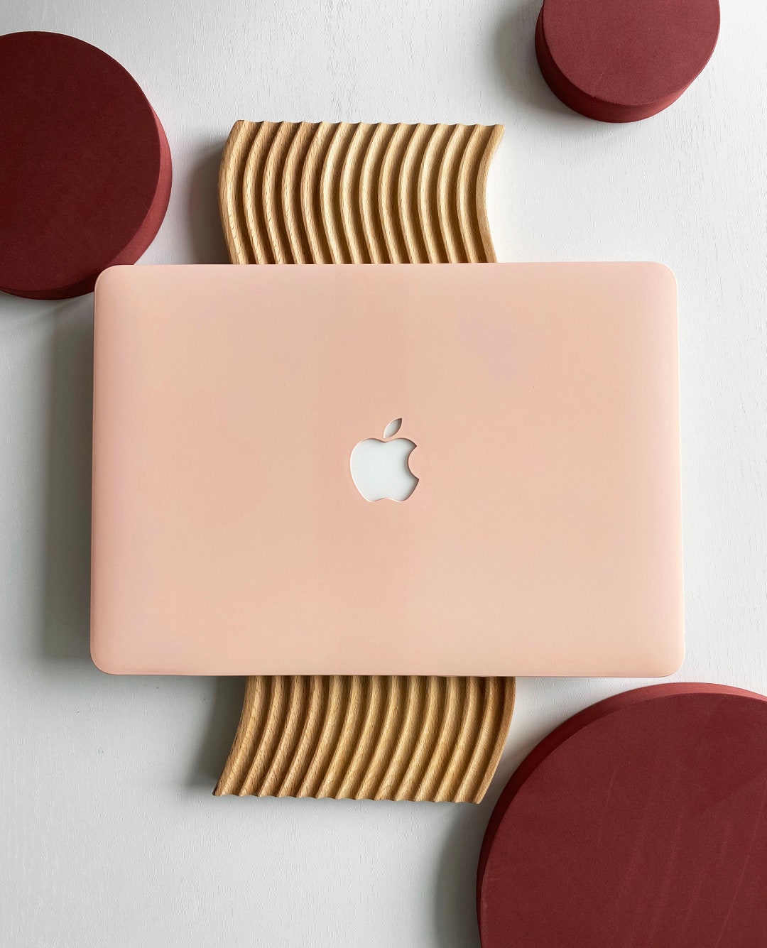 Hoesje Compatibel voor Nieuwe Macbook Air 15 inch A2941 A3114 M2 M3 Chip Release 2023 2024 met Liquid Retina Display en Touch ID, Plastic Hard Shell Beschermhoes Snap Case, Hout