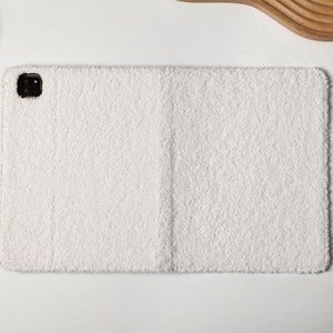 Protège-livre personnalisé beige en peluche pour iPad pour iPad 9,7 10,2 Pro 11 10,5 12,9 pouces Air 4 5 Mini 5 6 Étui pour iPad avec support iPad Pro 2021 image 4