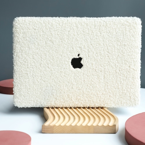 Velvet Milky Beige Hard Case Cover for MacBook Air 13 Macbook Pro 13 14 16 15 Air 13 12 inch Laptop M2 Air Pro 2022