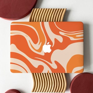 Orange Art Liquid Shell Hard Case Cover for MacBook Air 13 Macbook Pro 13 16 15 Air 13 12 inch Laptop 2338 2681