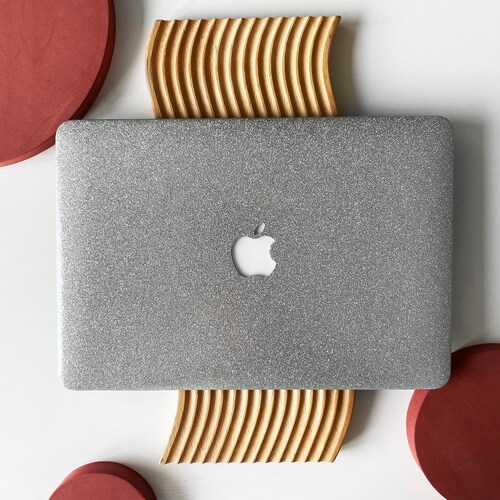 Silver Sparkles Hard Case Rubberized Cover for Macbook Air 13 - Etsy