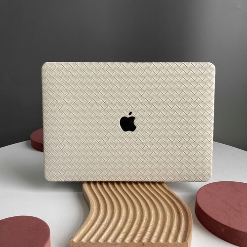 Weave Leather Cream Hard Case Cover Macbook Air 13 Macbook - Etsy