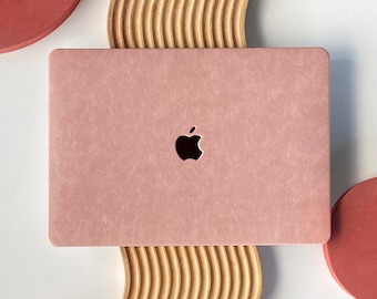 Étui rigide unique en cuir rose limonade pour MacBook Pro 13, étui MacBook Air 13, étui Macbook Pro 13 14 16 15 Air 13, ordinateur portable 12 pouces