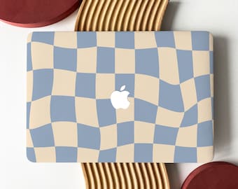 Funda rígida con diseño de tablero de ajedrez azul para MacBook Air 13, funda para portátil Macbook Pro 13, 14, 16, 15 Air 13 y 12 pulgadas