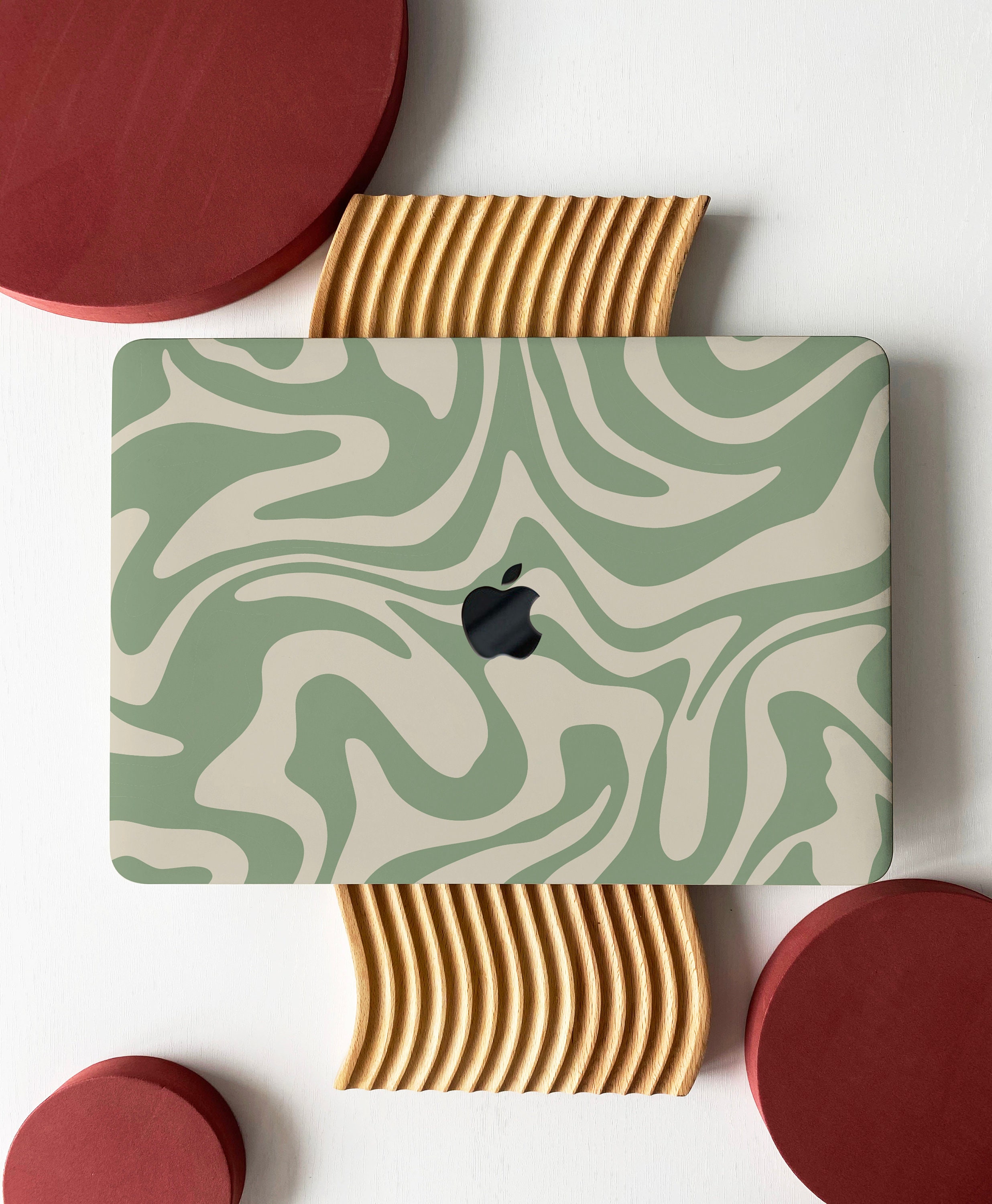 Green Abstract Liquid Art Shell Hard Case Cover for MacBook Air 13 Case Macbook Pro 13 14 16 15 Air 13 12 inch Laptop case