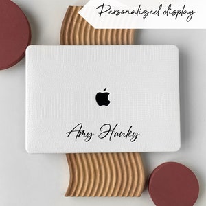 Elegance White Leather Unique Hard Case Cover for MacBook Air 13 Macbook Pro 13 14 16 15 Air 13 12 inch Laptop cases