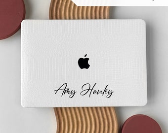 Elegance White Leather Unique Hard Case Cover for MacBook Air 13 Macbook Pro 13 14 16 15 Air 13 12 inch Laptop cases