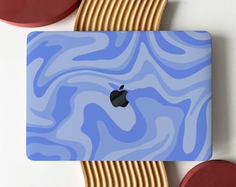 Blue Swirl  Shell Hard Case Cover for MacBook Air 13 Macbook Pro 13 14 16 15 Air 13 12 inch Laptop, Macbook Pro Case
